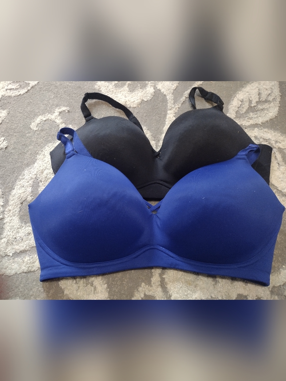 Smooth Everyday T-Shirt Bras - Black & Royal Blue